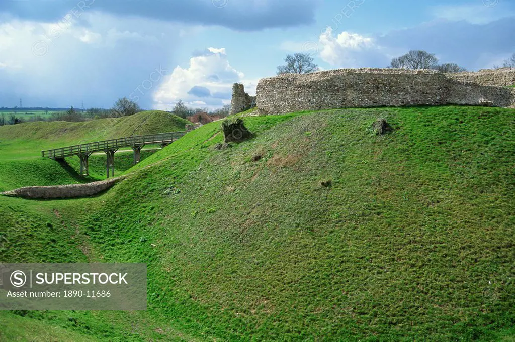 Castle at Castle Acre, Norfolk, England, United Kingdom, Europe