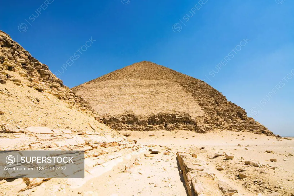 The Bent Pyramid at Dahshur, UNESCO World Heritage Site, near Cairo, Egypt, North Africa, Africa