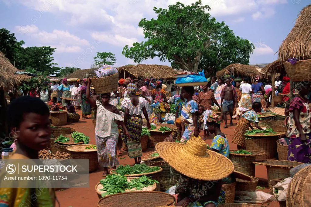 Friday market at Vogan, Togo, West Africa, Africa