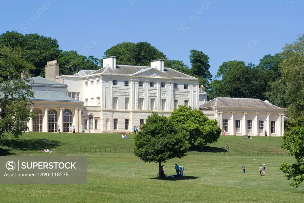 Kenwood House remodeled by Robert Adam in the late 18th century, now housing the Iveagh Bequest, an art collection including Rembrandt, Vermeer and Tu...