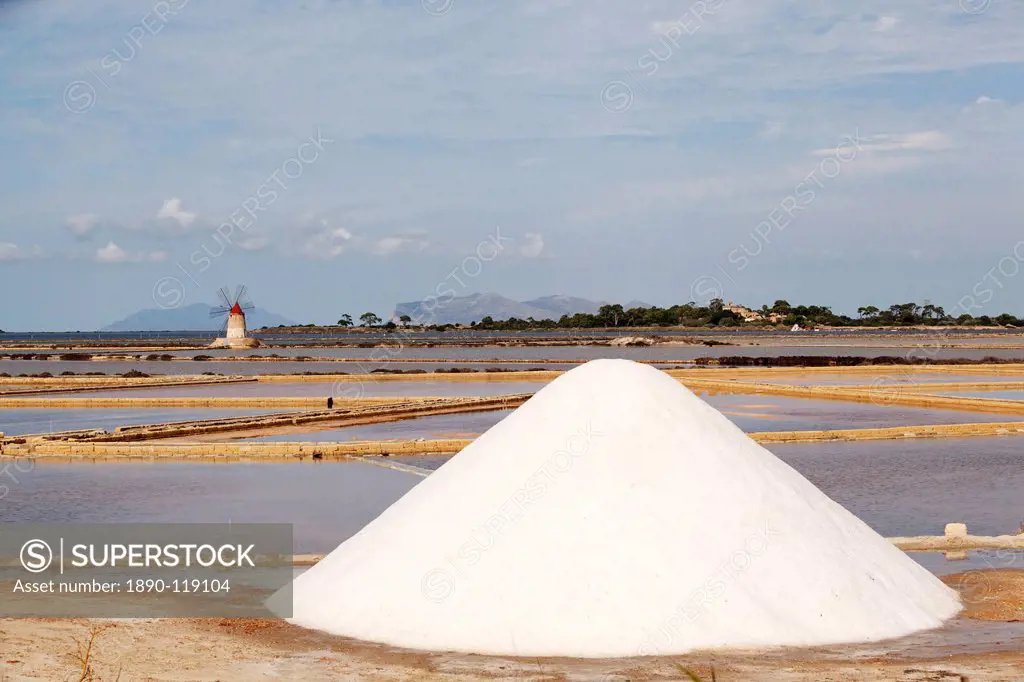 Trapani salt beds, Sicily, Italy, Mediterranean, Europe