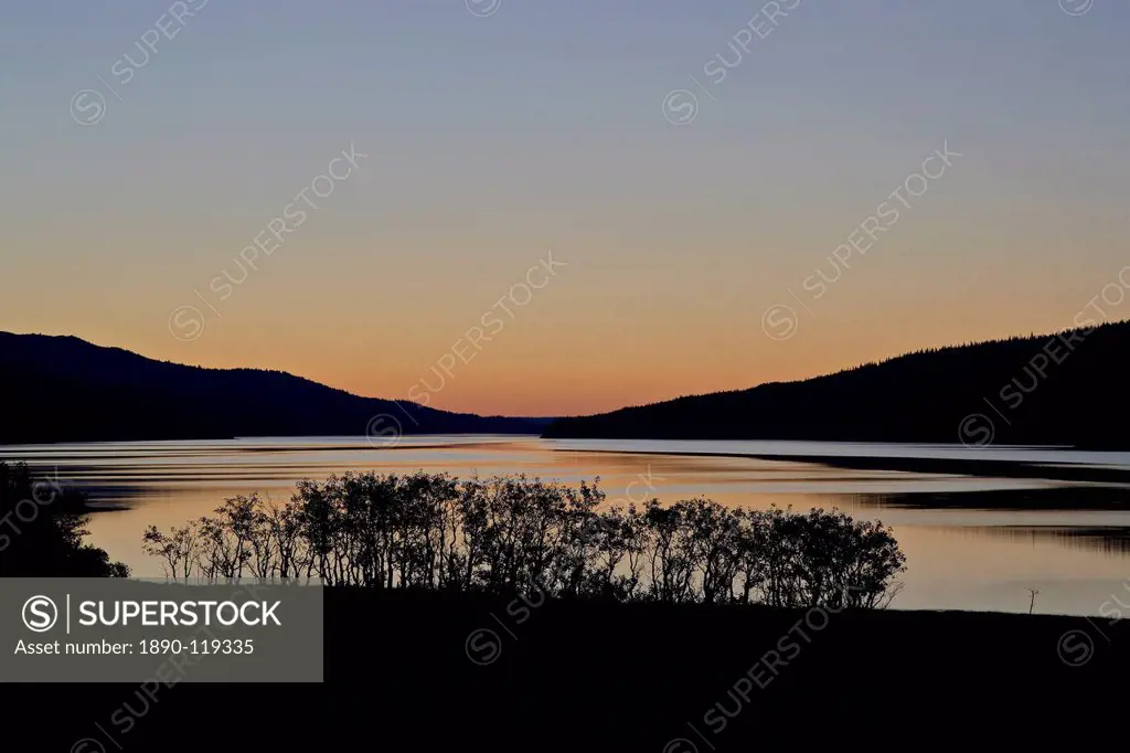 Dawn at Lake Sherburne, Glacier National Park, Montana, United States of America, North America