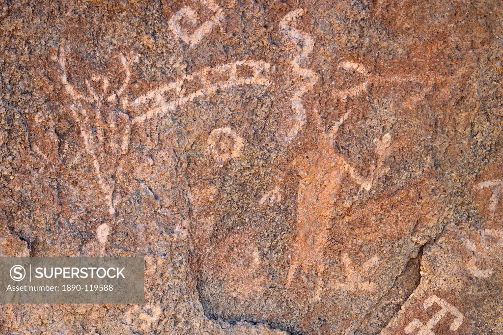 Pictographs, Alabama Hills, Inyo National Forest, California, United States of America, North America