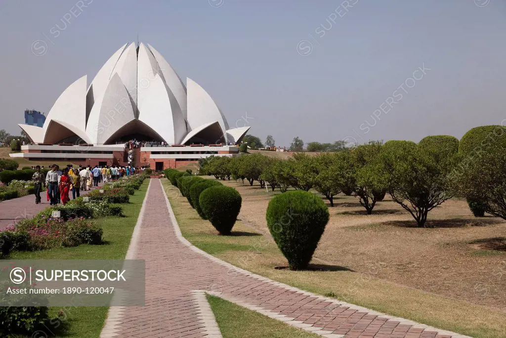 Baha´i House of Worship, Lotus Temple, Delhi, India, Asia