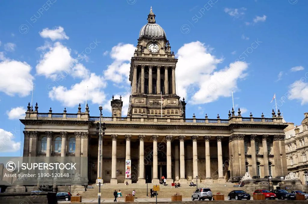 The City Hall, Victoria Square, The Headrow, Leeds, West Yorkshire, England, United Kingdom, Europe