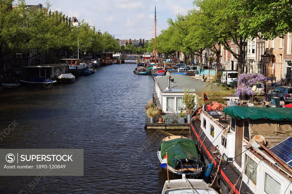 Houseboats, Amsterdam, Netherlands, Europe