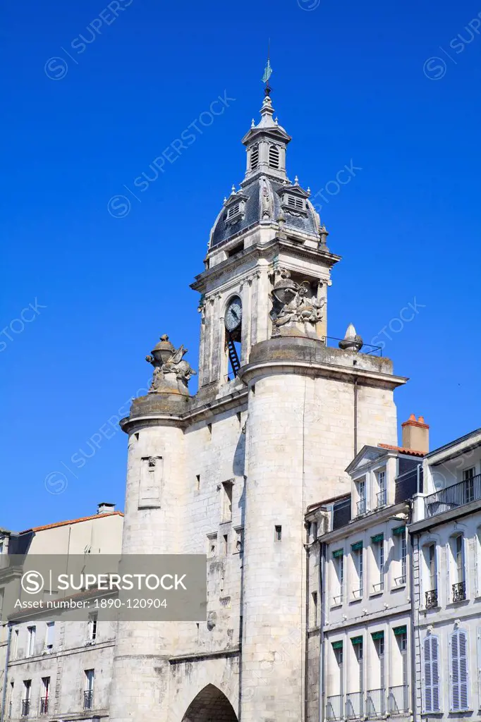 The Great Clock Tower, La Rochelle, Charente_Maritime, France, Europe