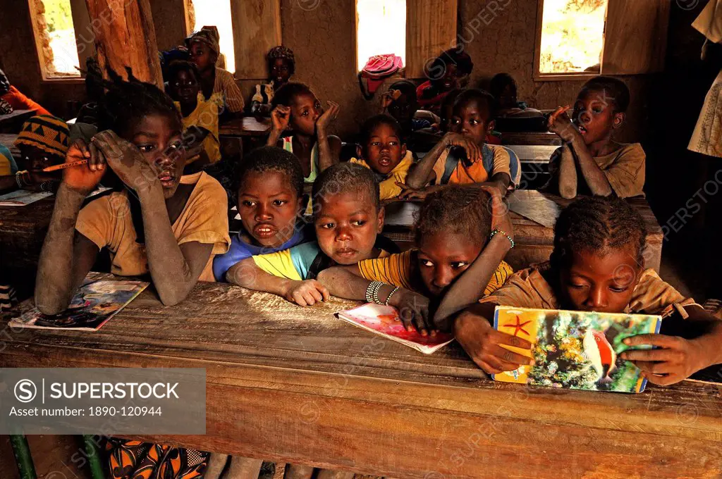 Village school, Youga_Na, Dogon area, Mali, West Africa, Africa