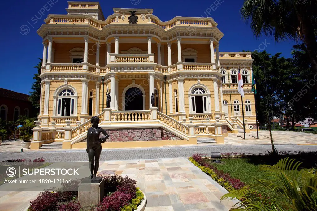 The Rio Negro Palace in the center of Manaus was the old house of the governor, Manaus, Brazil, South America