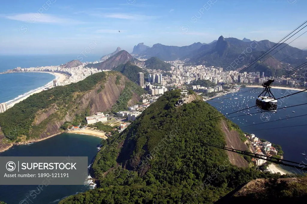 View over Rio de Janeiro from the Sugarloaf Mountain, Rio de Janeiro, Brazil, South America