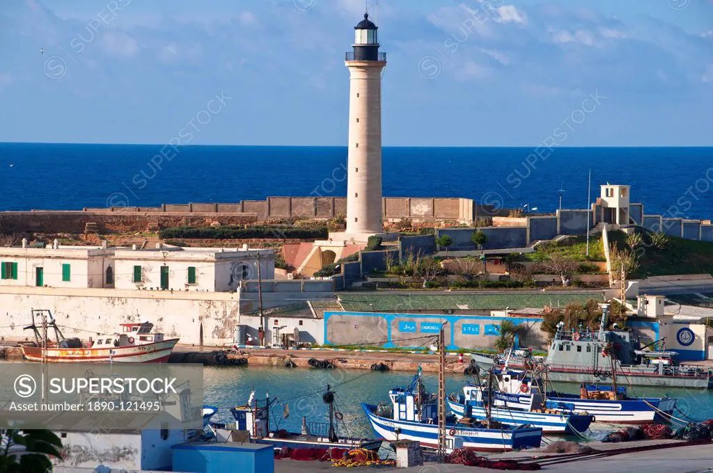 The fishing habour of Cherchell, Algeria, North Africa, Africa