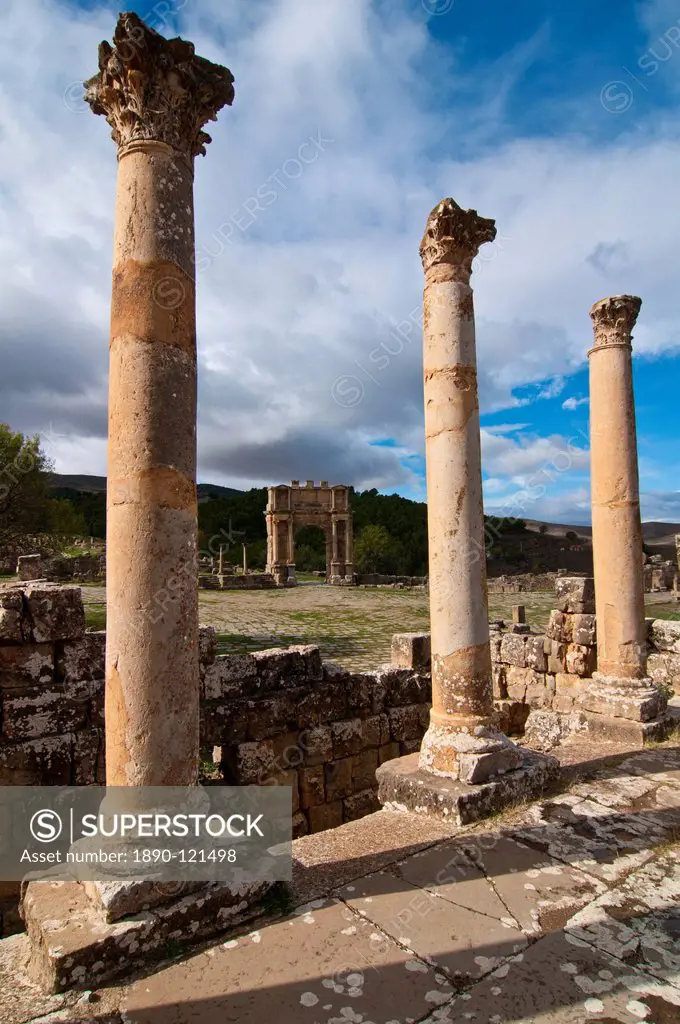 The Roman ruins of Djemila, UNESCO World Heritage Site, Algeria, North Africa, Africa