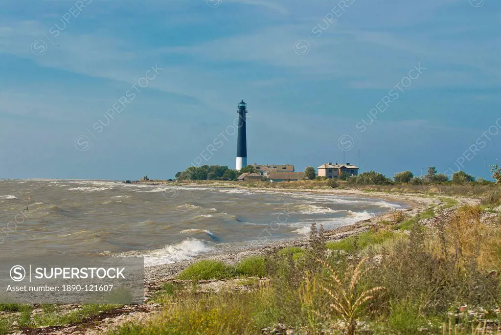 Beach and Lighthouse at Saaremaa Island, Estonia, Baltic States, Europe