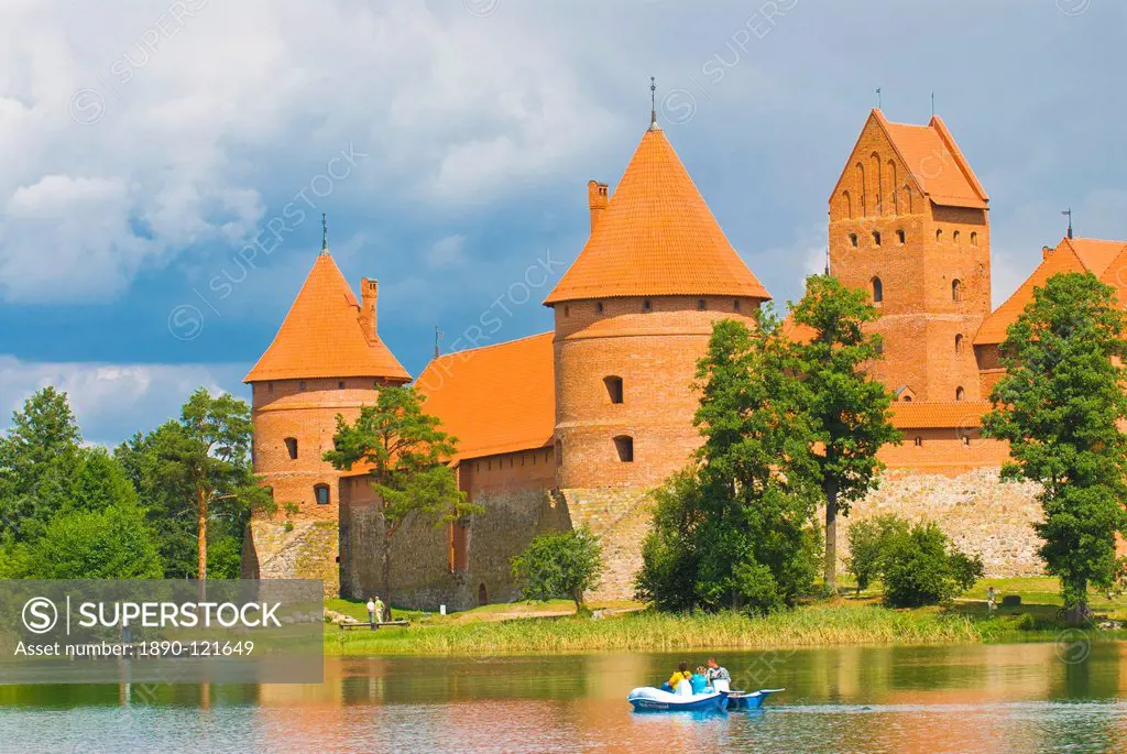 The island castle of Trakai, Lithuania, Baltic States, Europe