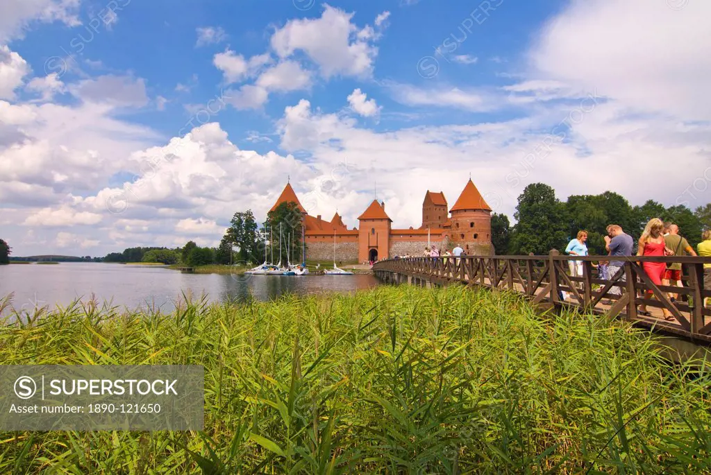 The island castle of Trakai, Lithuania. Baltic States, Europe