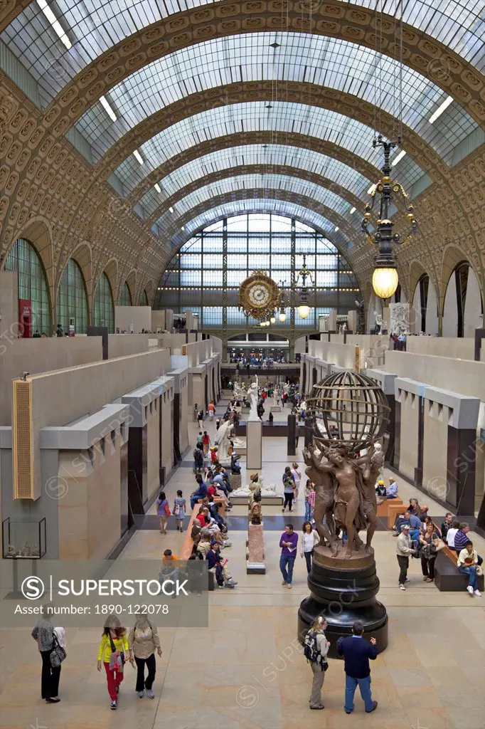 Great Hall of the Musee D´Orsay Art Gallery and Museum, Paris, France, Europe