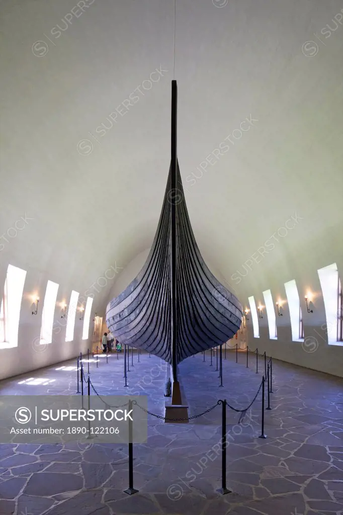 Gokstad ship, 9th century burial vessel, Viking Ship Museum, Vikingskipshuset, Bygdoy, Oslo, Norway, Scandinavia, Europe