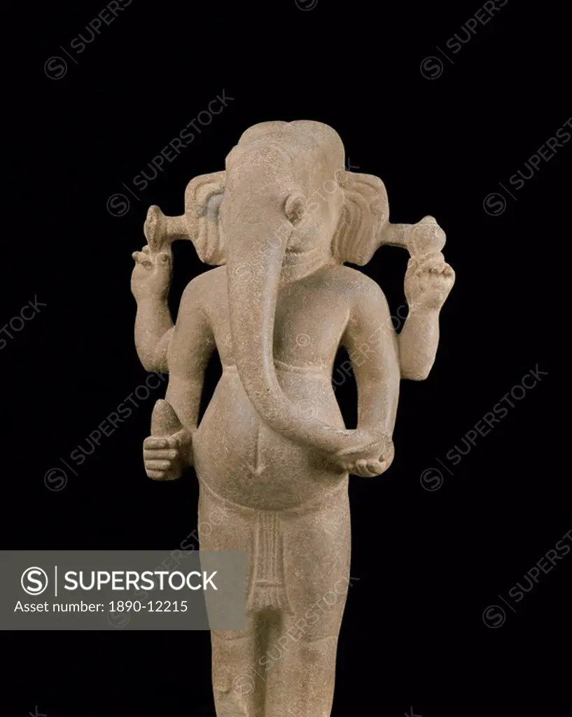 Statue of the Hindu god Ganesh, Khmer art, National Museum, Phnom Penh, Cambodia, Indochina, Southeast Asia, Asia