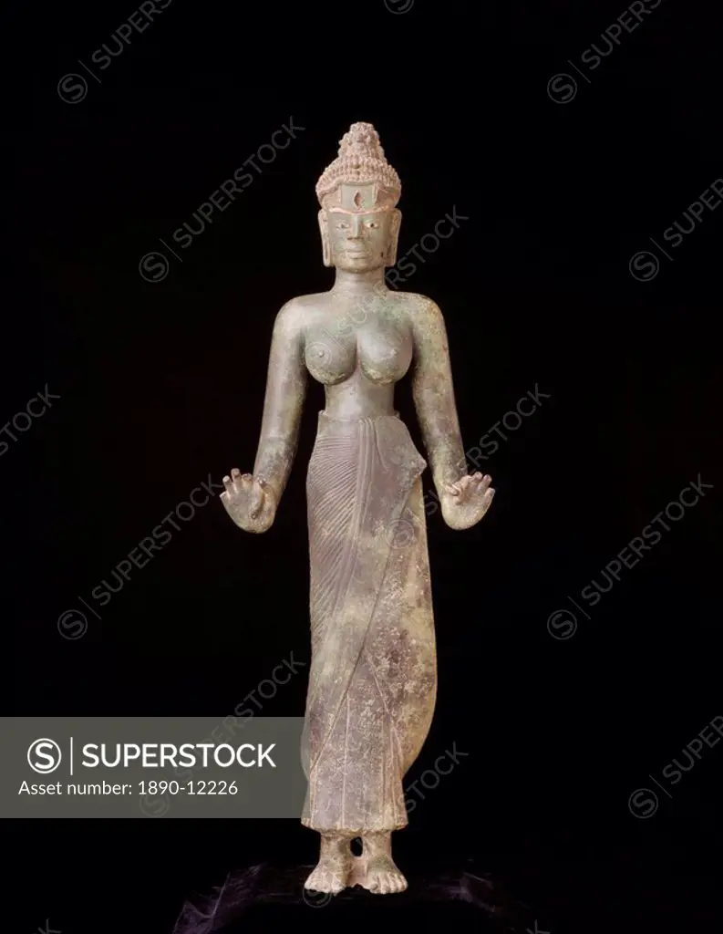 Bronze statue of Tara, Cham Museum, Da Nang, Vietnam, Indochina, Southeast Asia, Asia