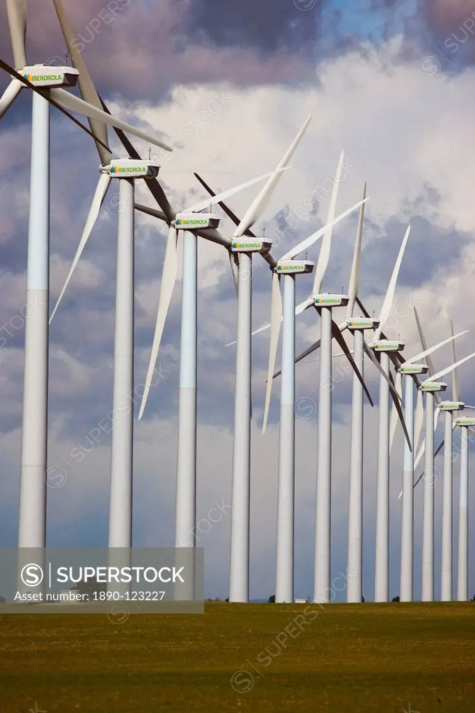 Wind turbines, Albacete, Castilla_La Mancha, Spain, Europe