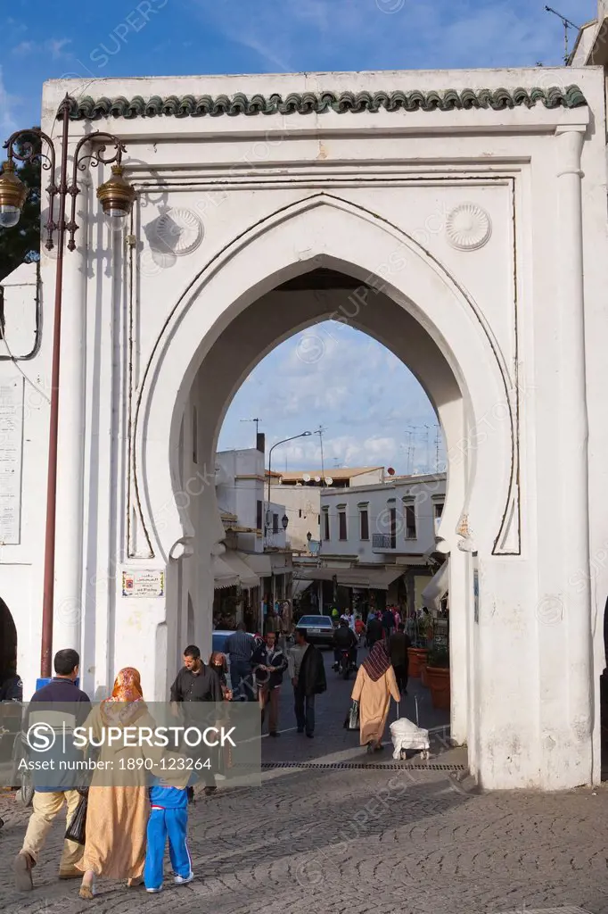 Bab el Fahs, Medina gate, Tangier, Morocco, North Africa, Africa