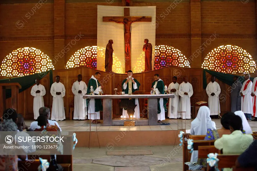 Catholic Mass in Lome, Togo, West Africa, Africa