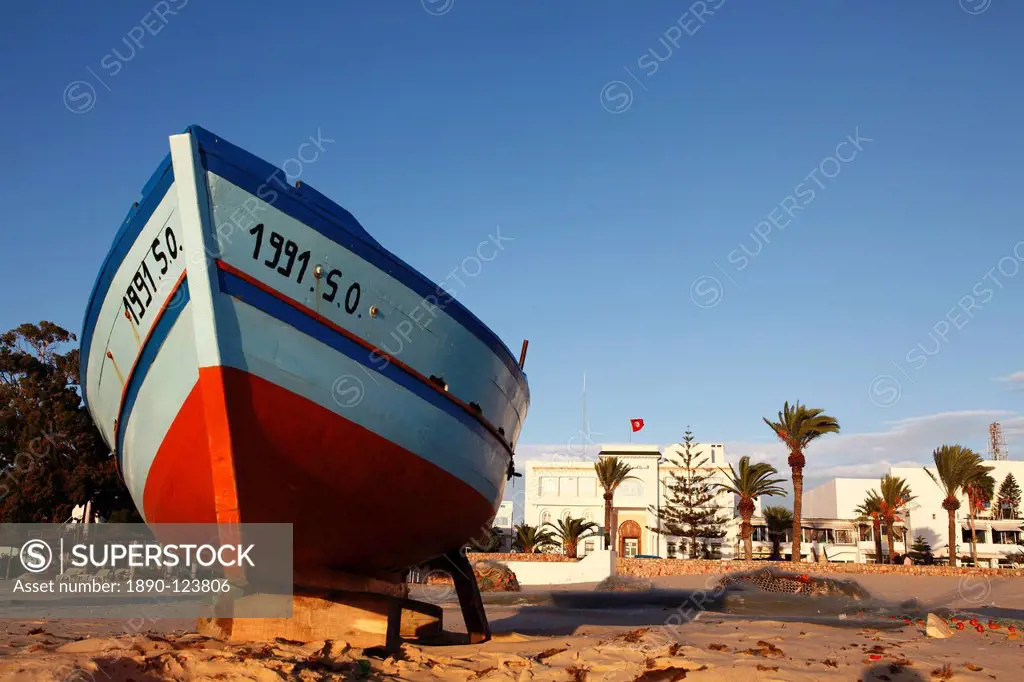 Fishing boat, Hammamet, Tunisia, North Africa, Africa