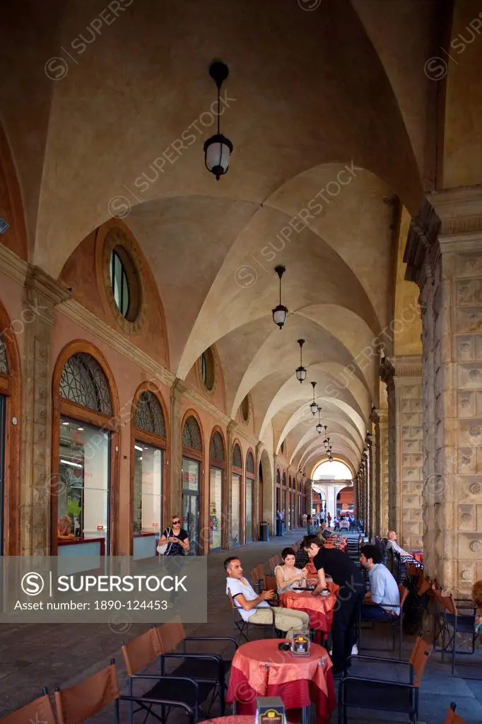 Cafe, Podesta Palace, Piazza Maggiore, Bologna, Emilia Romagna, Italy, Europe