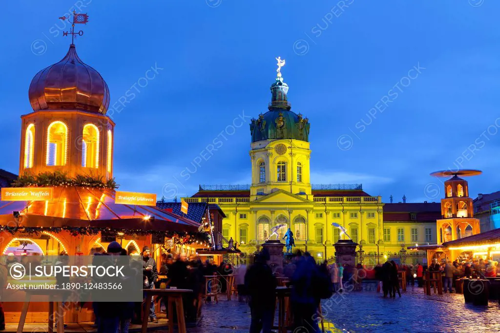 Christmas Market in front of Charlottenburg Palace, Berlin, Germany, Europe