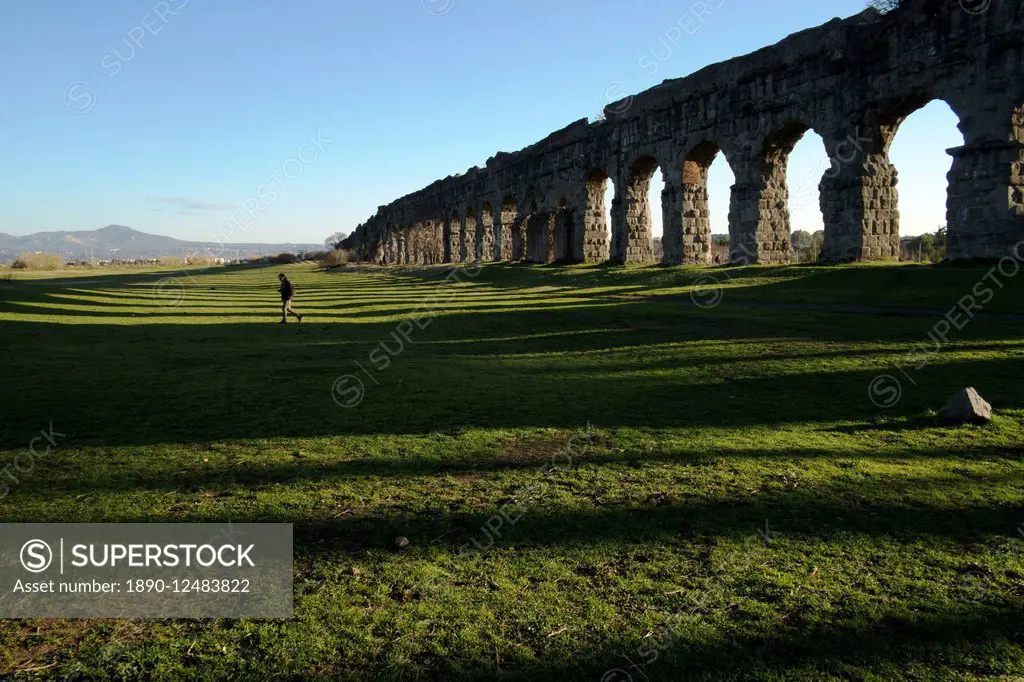 One of the largest Aqueducts in Rome built in the year 38 BC, Rome, Lazio, Italy, Europe