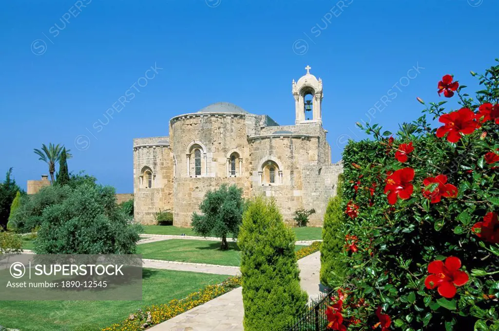 Church of St. John the Baptist, ancient town of Byblos Jbail, Mount Lebanon district, Lebanon, Middle East