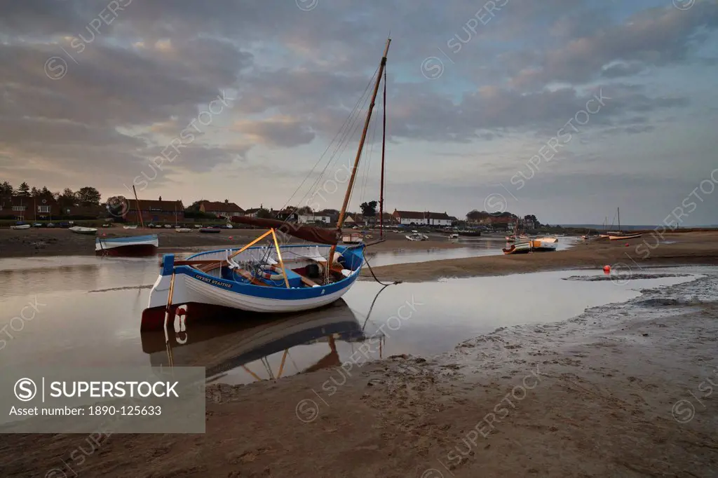 Early morning on an autumn day at Burnham Overy Staithe, Norfolk, England, United Kingdom, Europe