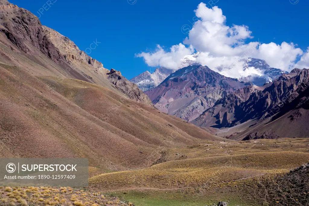 Aconcagua Park, highest mountain in South America, Argentina, South America