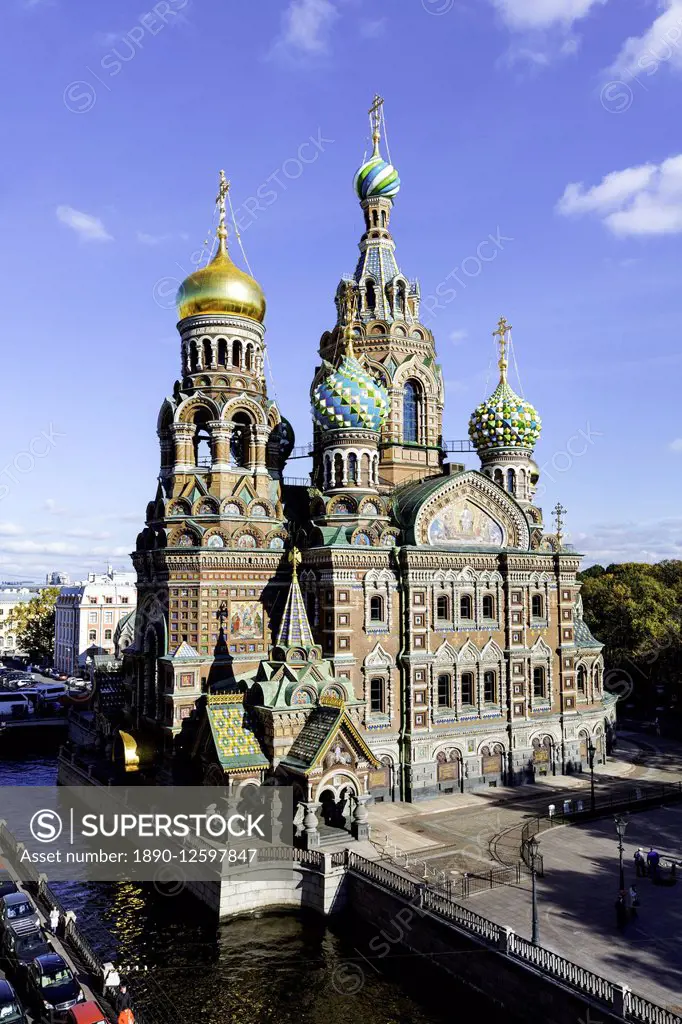 Domes of Church of the Saviour on Spilled Blood, UNESCO World Heritage Site, St. Petersburg, Russia, Europe