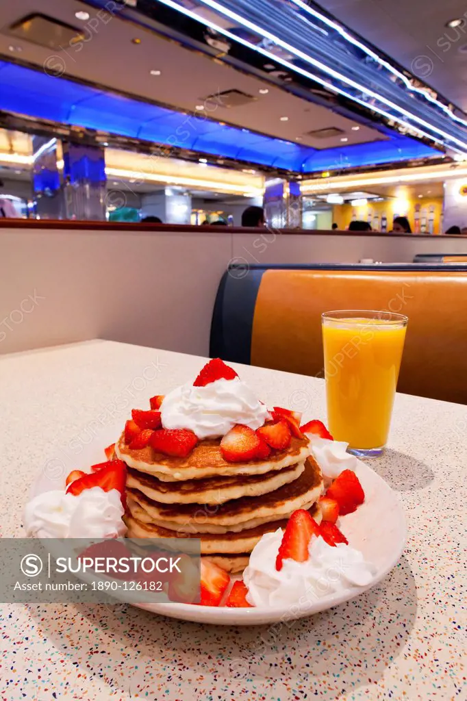 Pancakes, Mid Town Manhattan Diner, New York, United States of America, North America