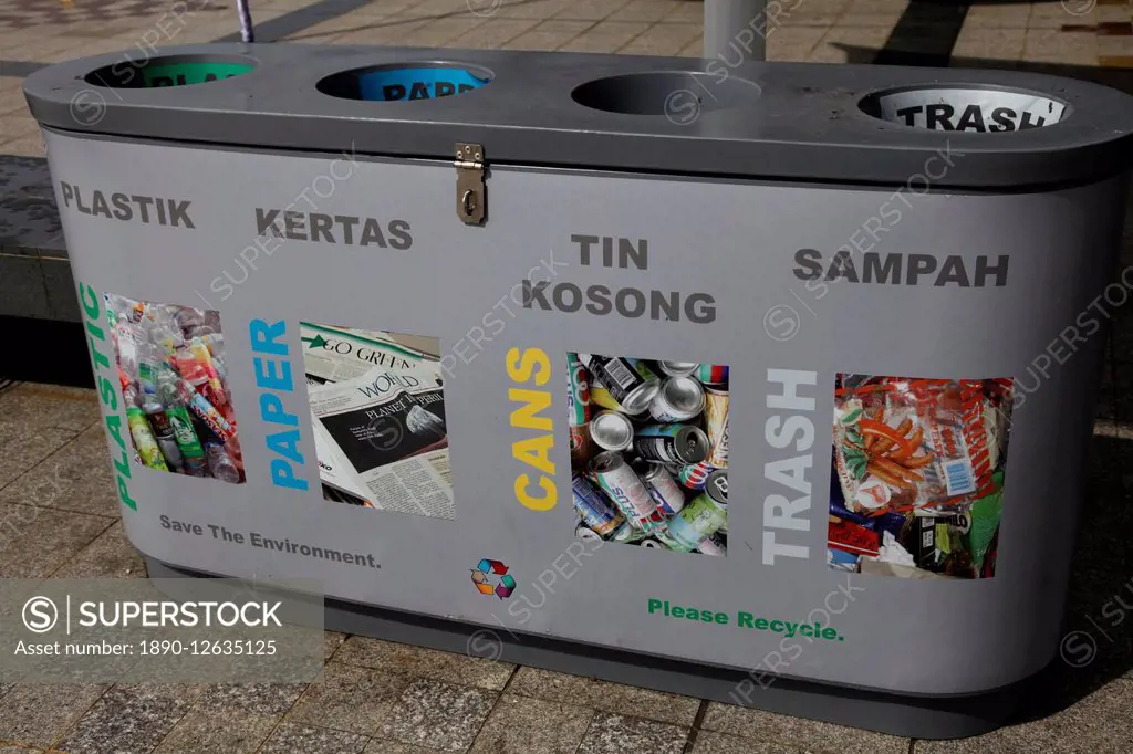 Recycling facilities in Bandar Seri Begawan, Brunei, Southeast Asia, Asia