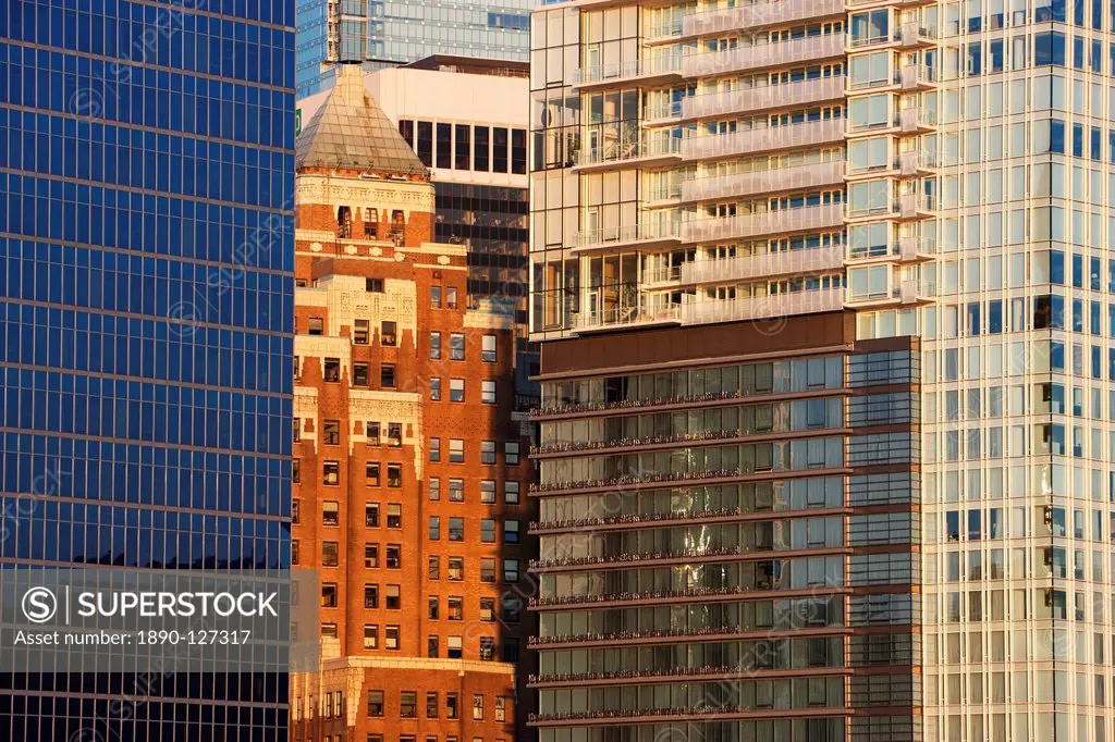 The Marine Building and other tall buildings in downtown Vancouver, Vancouver, British Columbia, Canada, North America
