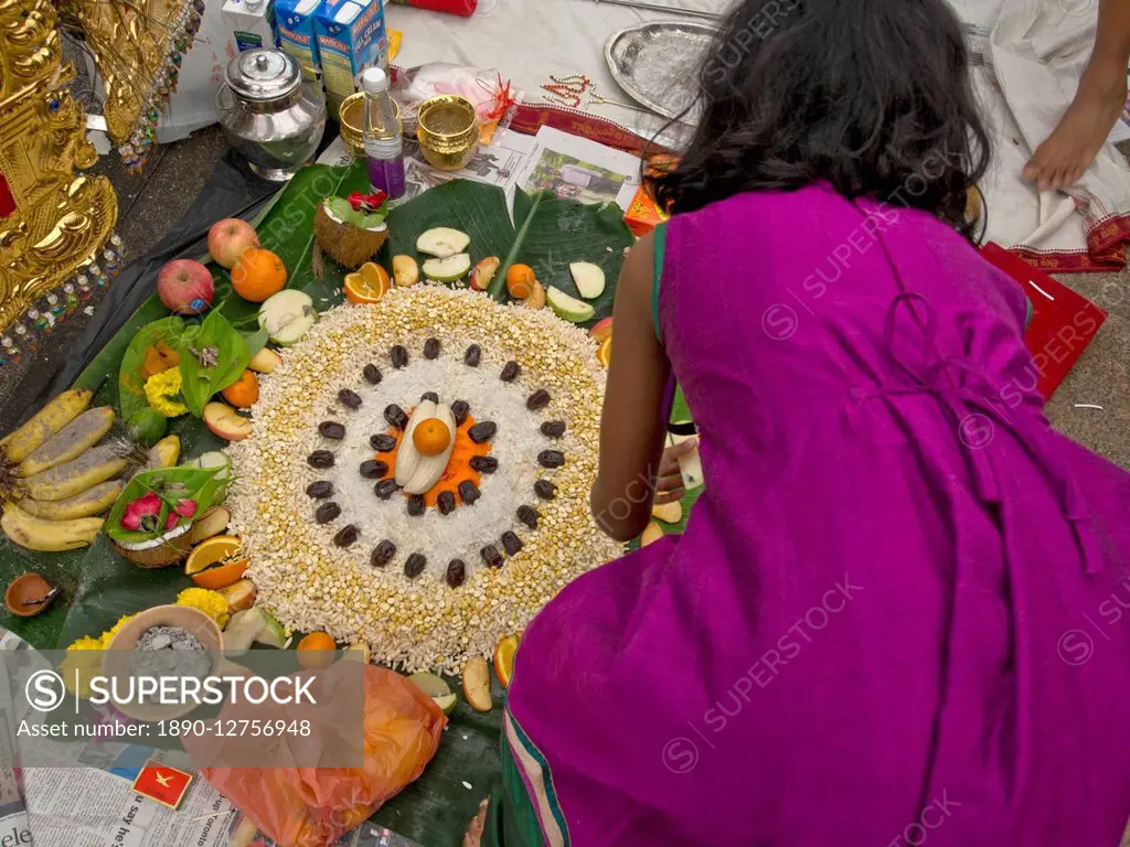 Thaipusam Hindu Tamil festival celebrated in Little India, Singapore, Southeast Asia, Asia