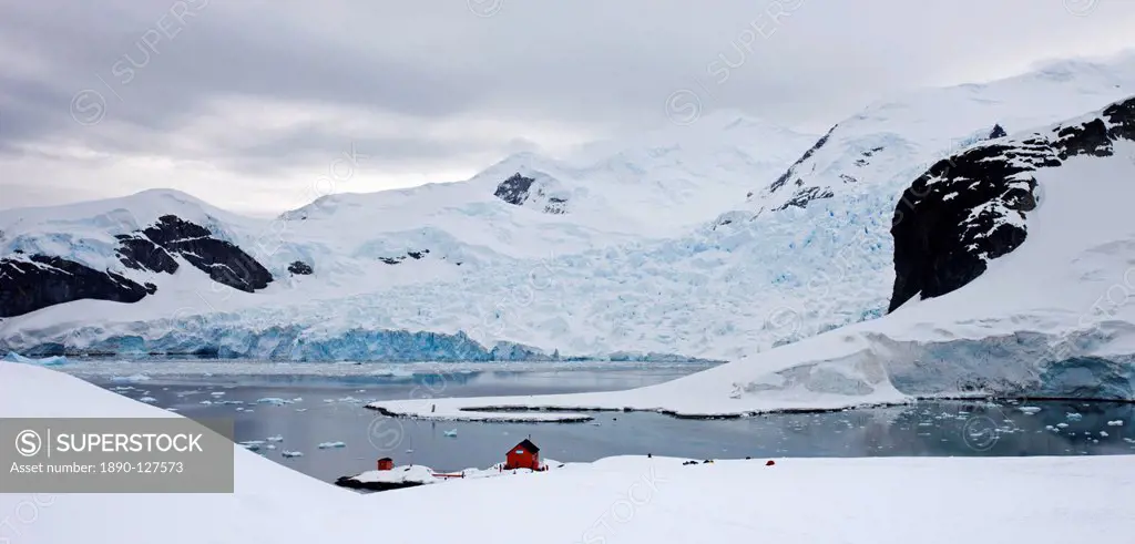 Argentine research base Almirante Brown in Paradise Harbour, Antarctica, Polar Regions