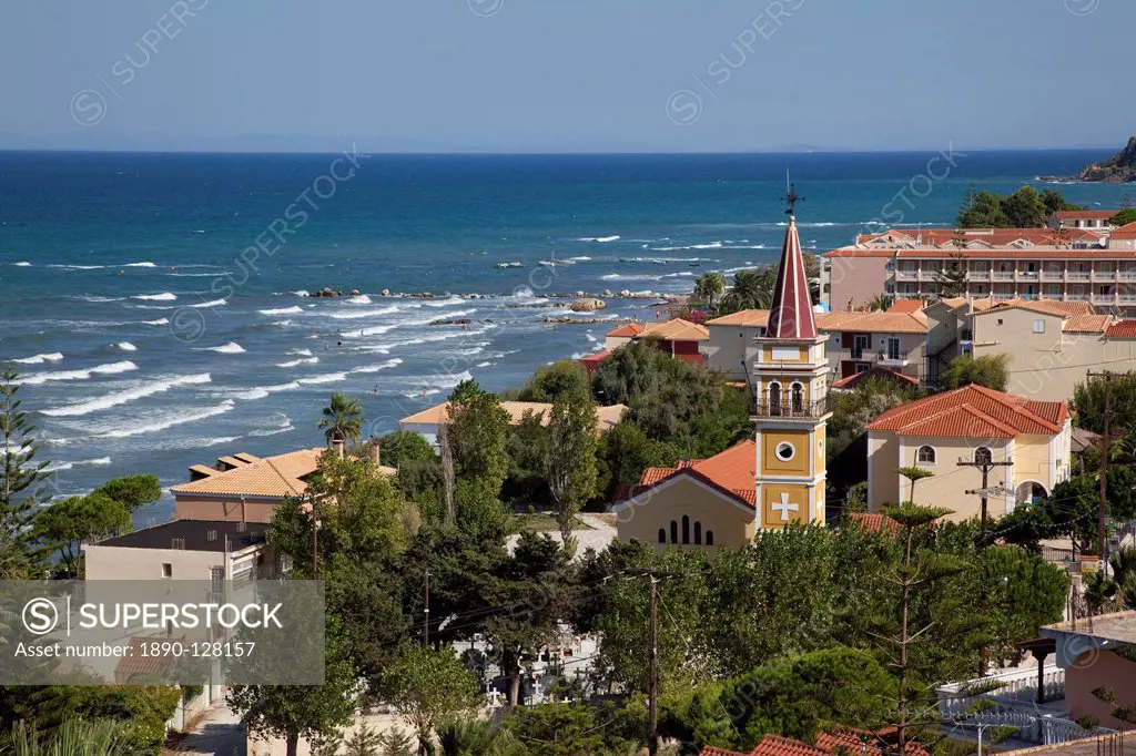 View over town, Argassi, Zante, Ionian Islands, Greek Islands, Greece, Europe