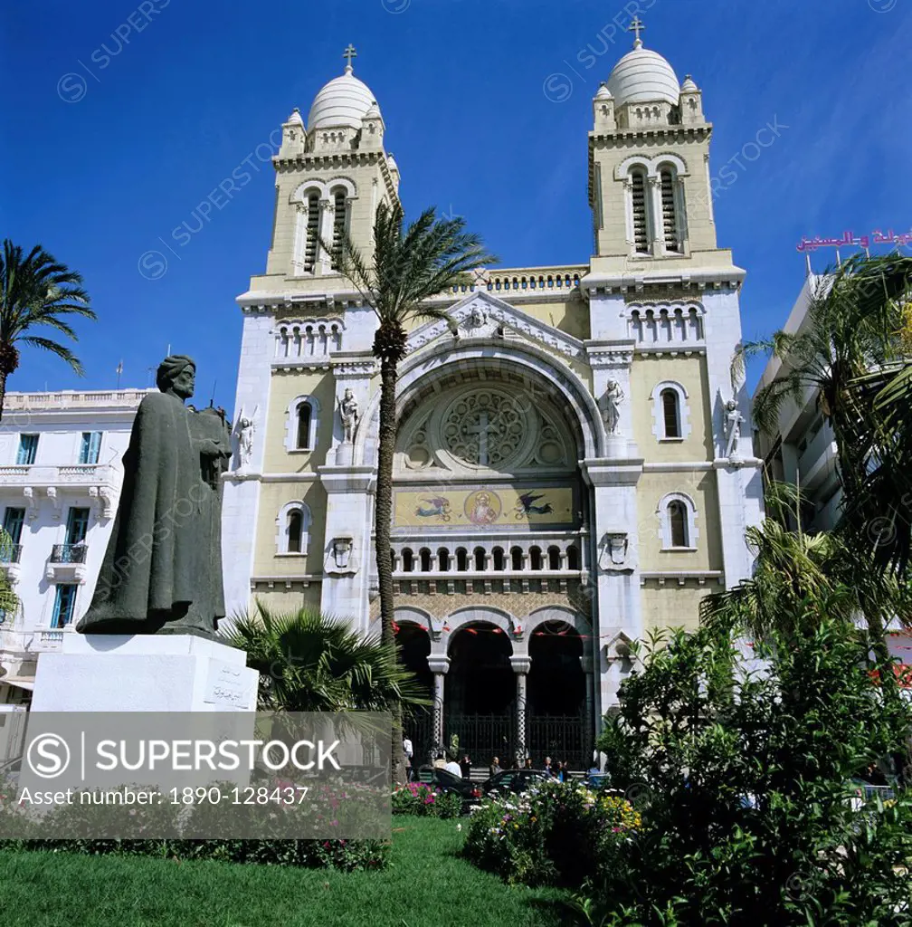 The Cathedral along Avenue Bourguiba, Tunis, Tunisia, North Africa, Africa