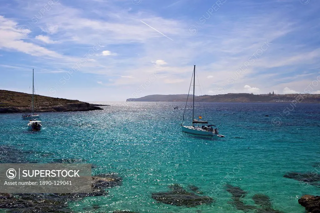 Blue Lagoon, Comino Island, Malta, Mediterranean, Europe