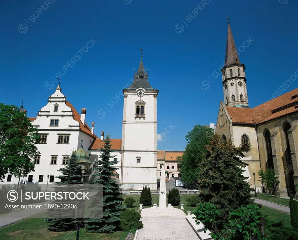 St. James church and Town Hall, Levoca, Slovakia, Europe