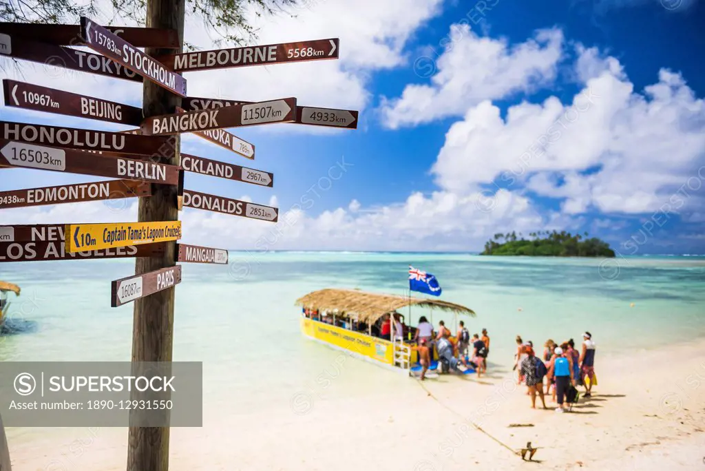Captain Tama's Lagoon Cruizes, Muri Lagoon, Rarotonga, Cook Islands, South Pacific, Pacific