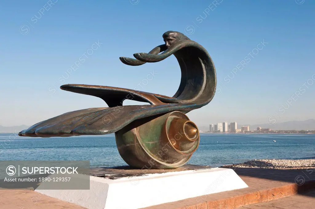 Nature As Mother sculpture on the Malecon, Puerto Vallarta, Jalisco, Mexico, North America