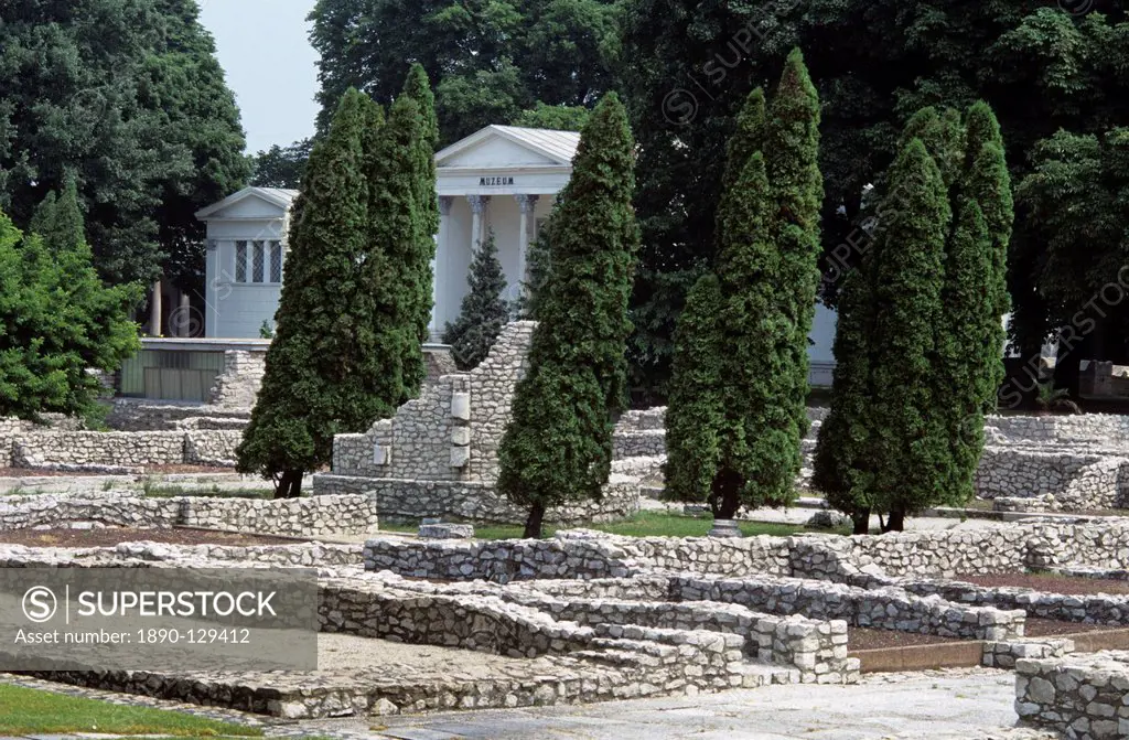 Aquincum Roman ruins, Obuda, Budapest, Hungary, Europe