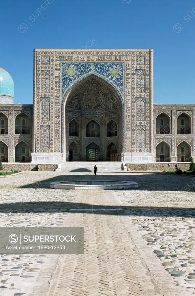Tilla Kari madrasa, Registan Square, Samarkand, UNESCO World Heritage Site, Uzbekistan, Central Asia, Asia