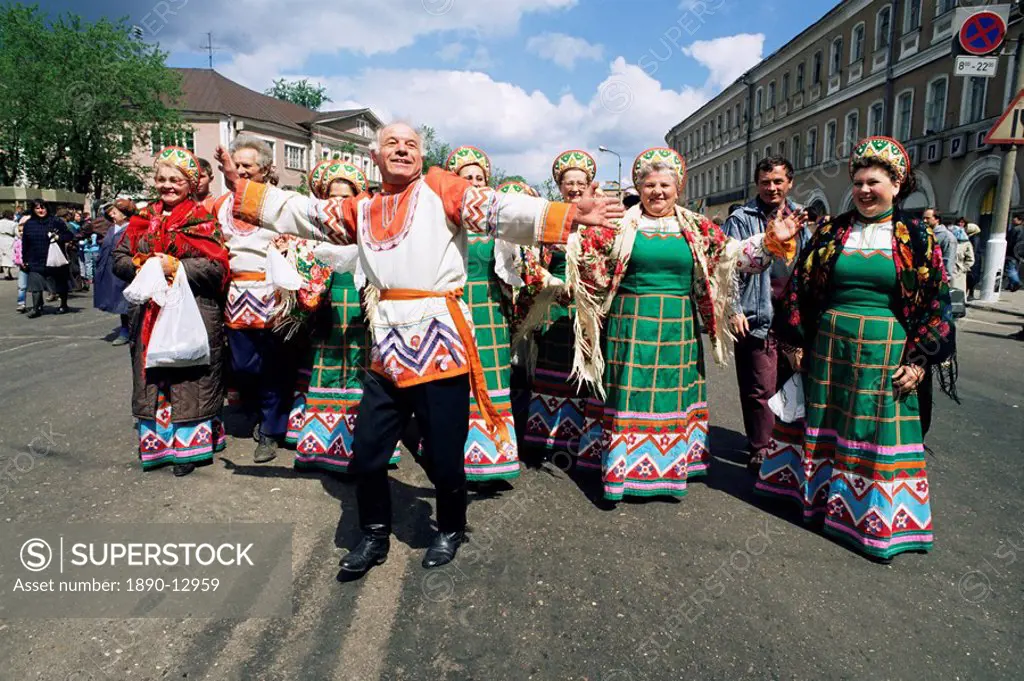 Dancers, Summer festival, Sergiev Posad, Russia, Europe