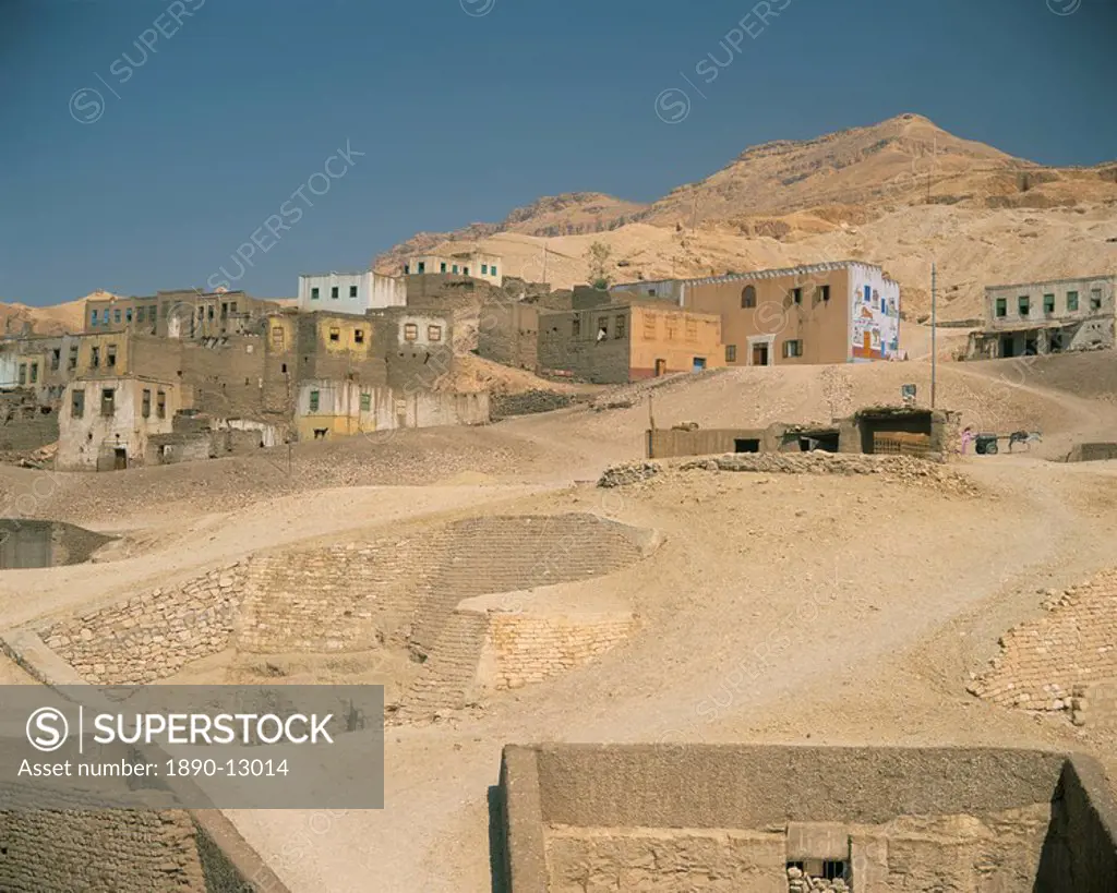 Tombs in the Valley of the Nobles, West Bank, Thebes, Luxor, Egypt, North Africa, Africa