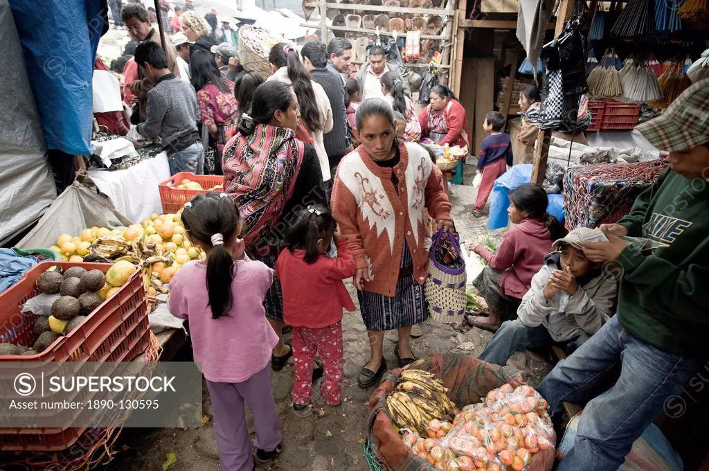 Market, Chichicastenango, Western Highlands, Guatemala, Central America